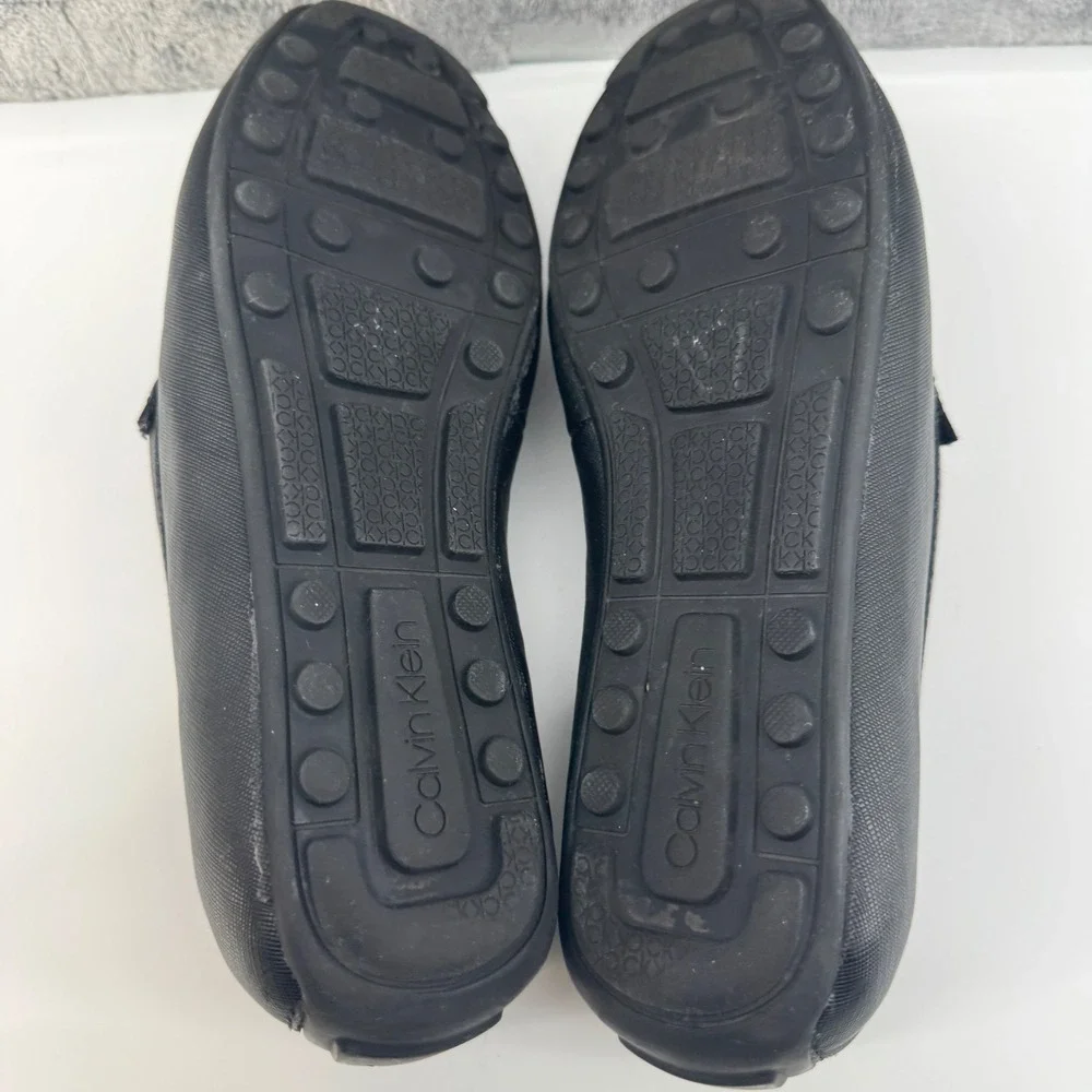 Calvin Klein Oliver Mens Black Textile Loafers Driving Mocs‎ CMOLIVER3-R Size 9